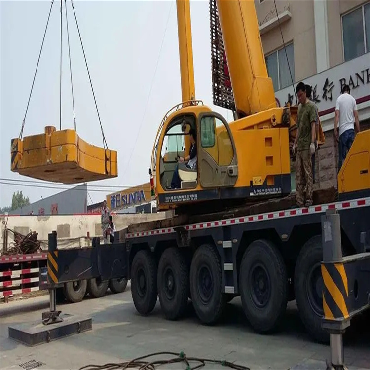 湘桥当地吊车出租|机器吊装|75吨|工厂搬迁服务